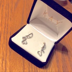 14 KT WG Jane Seymour Open Hearts Earrings